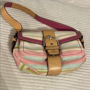 Coach Striped Multicolor Women's Bag